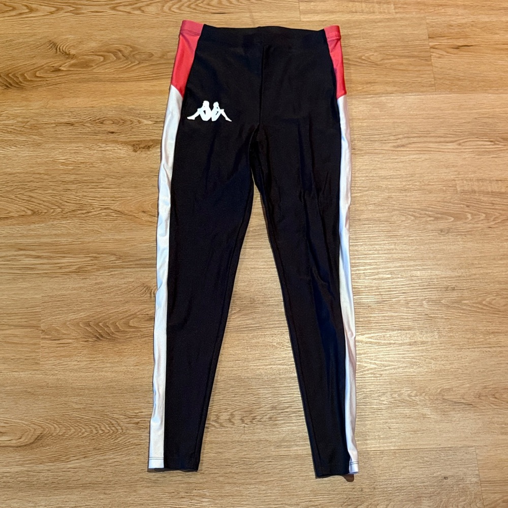 Kappa Leggings with Black and Pink Design